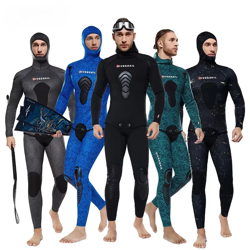 Wetsuit Men - 5mm Neoprene Two-Piece Open Cell Waterproof