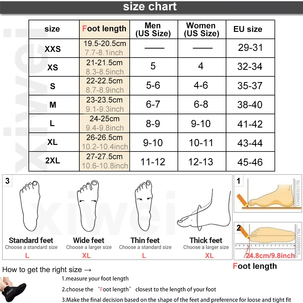 Neoprene Socks 3mm 5mm Wetsuit - Swim Fins recension och pris