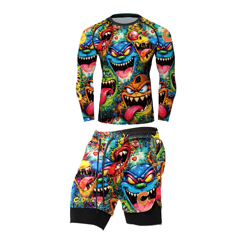 3D Colorful Monster Graffiti M - Rash Guard recension och pris