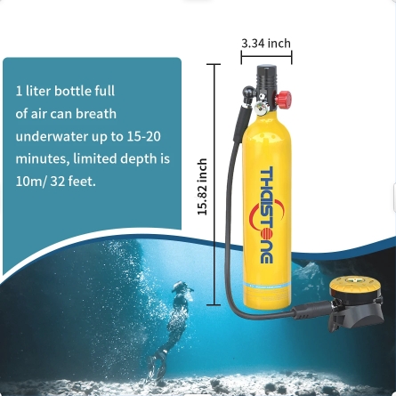 THAISTONE 1L Scuba Oxygen Tank - Diving Mask recension och pris