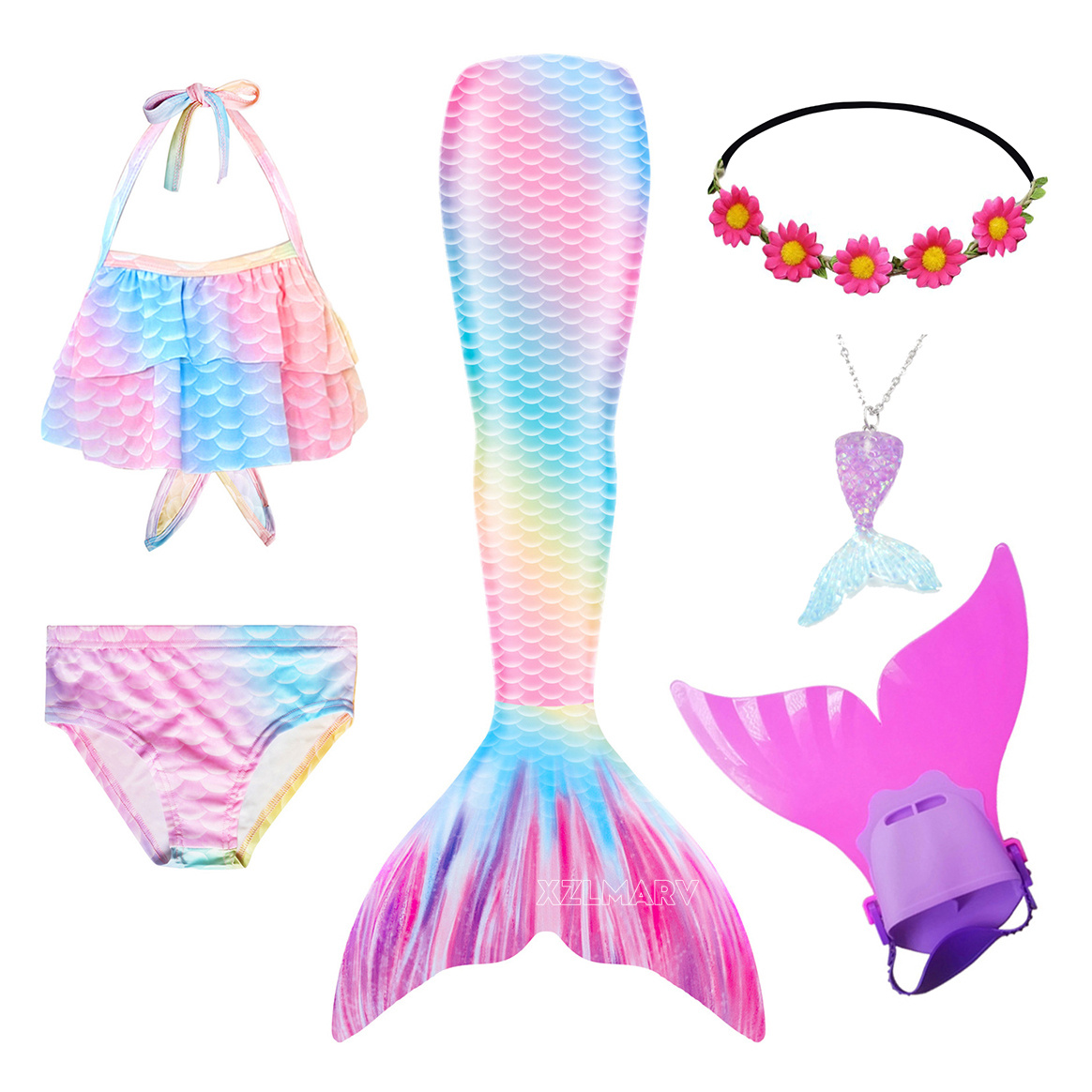 Girls Swimming Mermaid Tail Gi - Flippers Swimming recension och pris