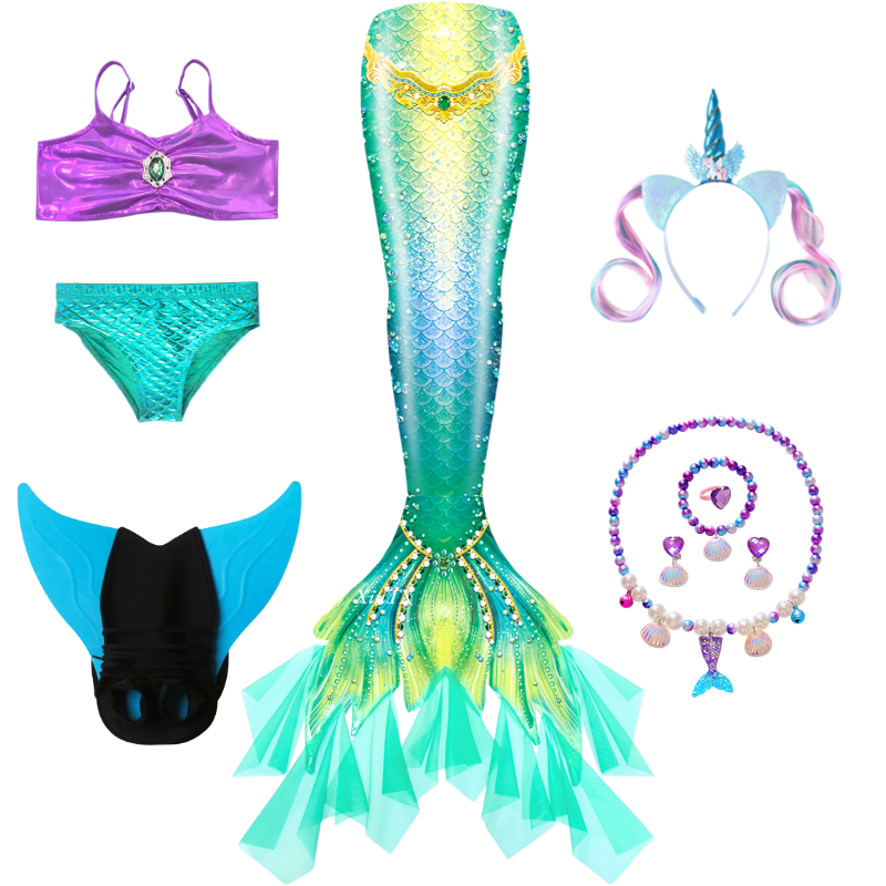 Mermaid Costume for Girl Merma - Swim Fins recension och pris