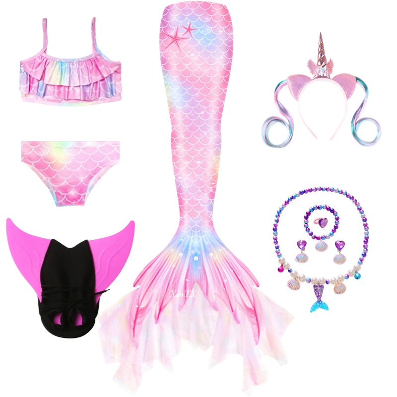Mermaid Costume for Girl Merma - Swim Fins recension och pris