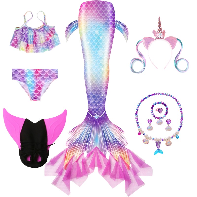 Mermaid Costume for Girl Merma - Swim Fins recension och pris