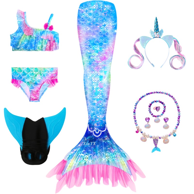 Mermaid Costume for Girl Merma - Swim Fins recension och pris