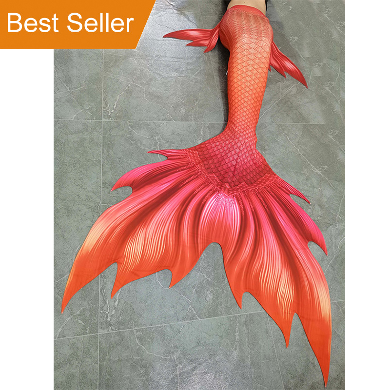 Orange Woman Mermaid Tail Skin - Swim Fins recension och pris