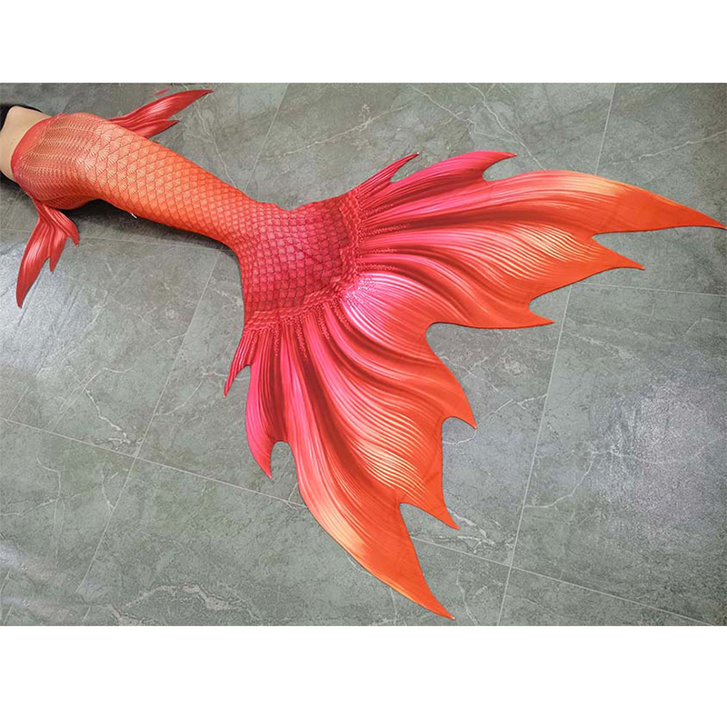 Orange Woman Mermaid Tail Skin - Swim Fins recension och pris
