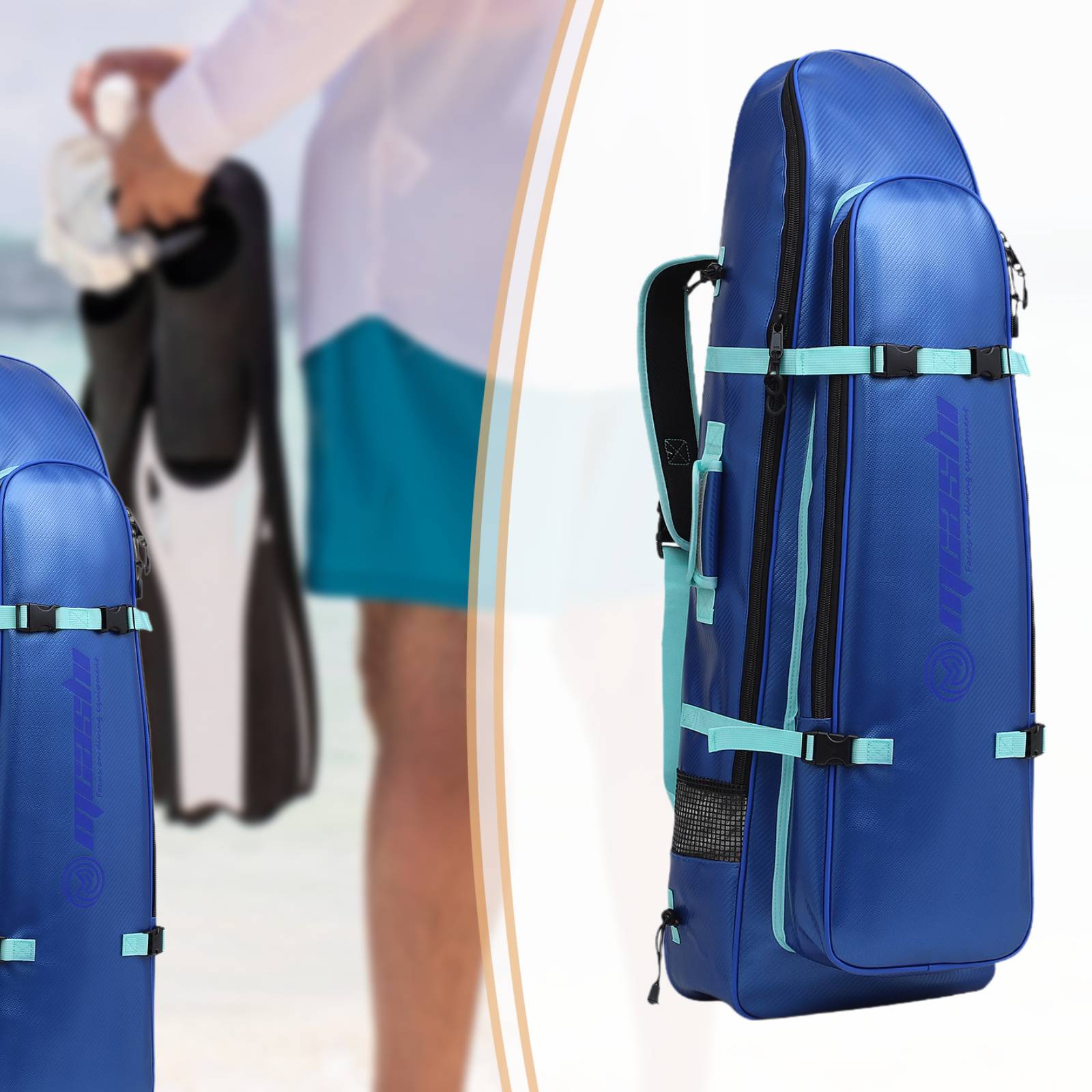 Long Fins Bag Portable Scuba D - Flippers Swimming recension och pris