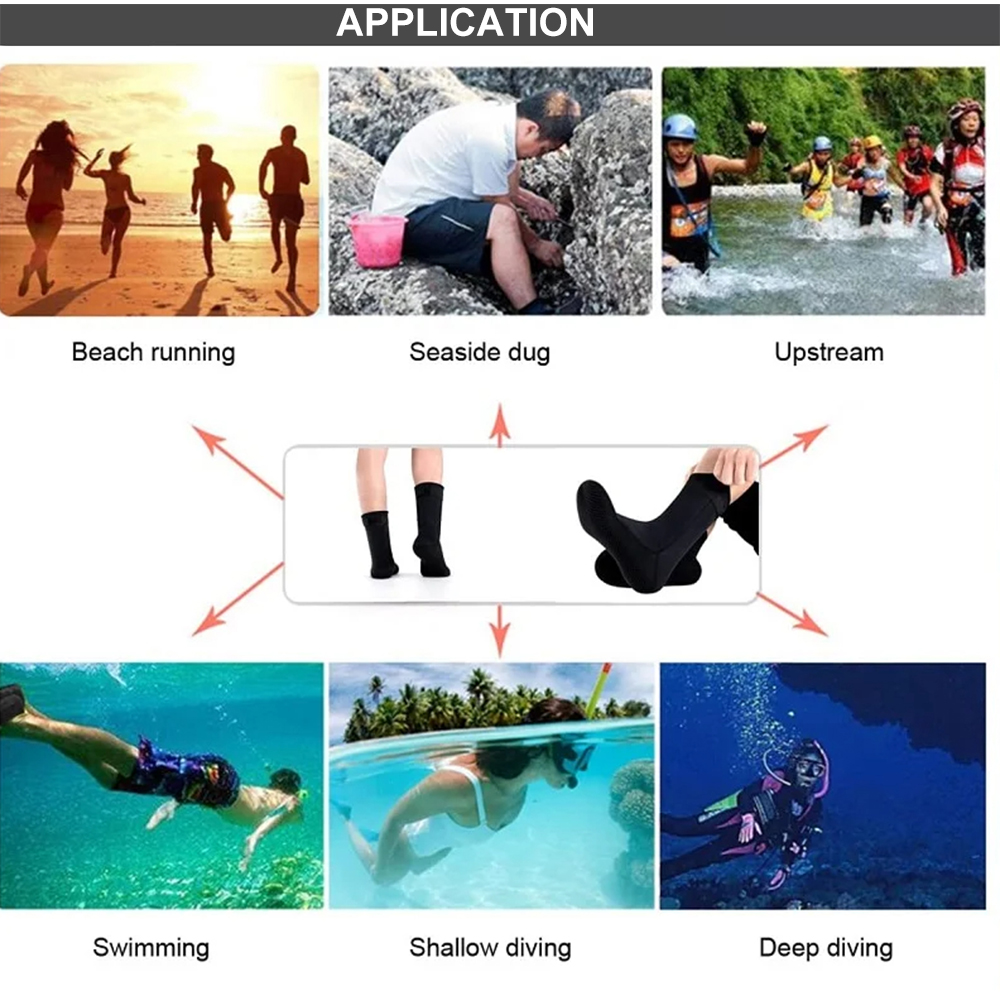 5mm Neoprene Socks 3mm Wetsuit - Flippers Swimming recension och pris