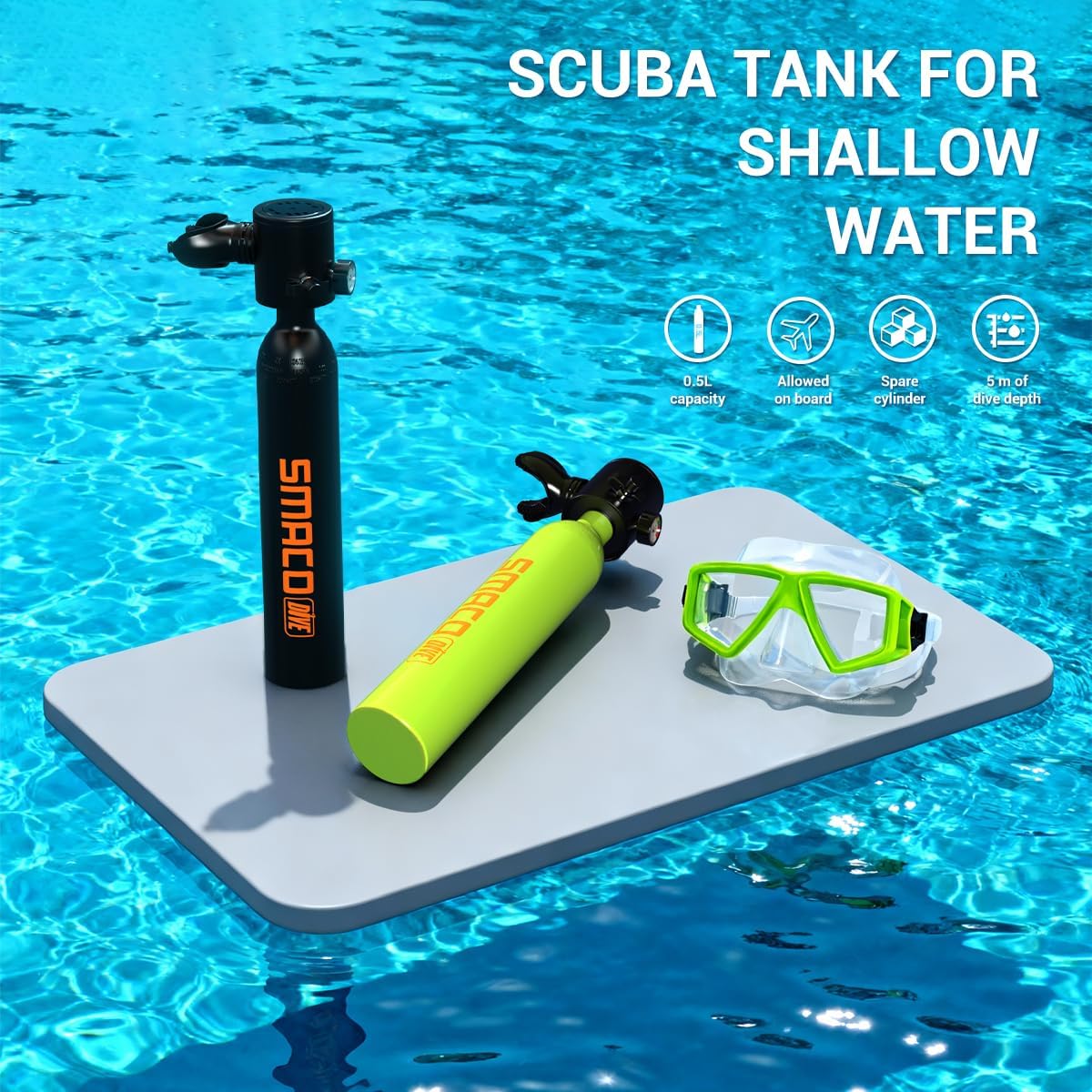 SMACO Mini Scuba Diving Tank S - Snorkel Set recension och pris
