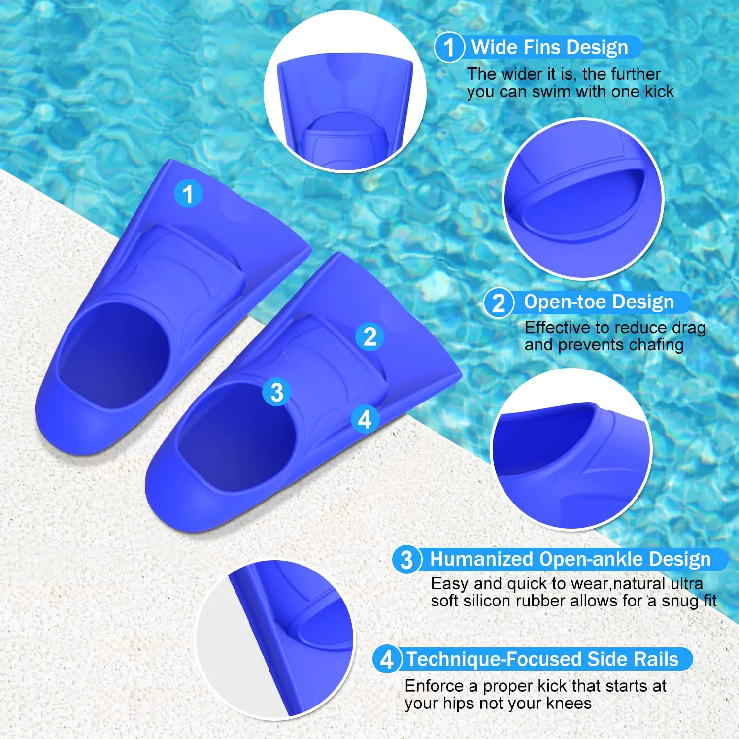 Swim Training Fins Silicone Pr - Snorkel Set recension och pris